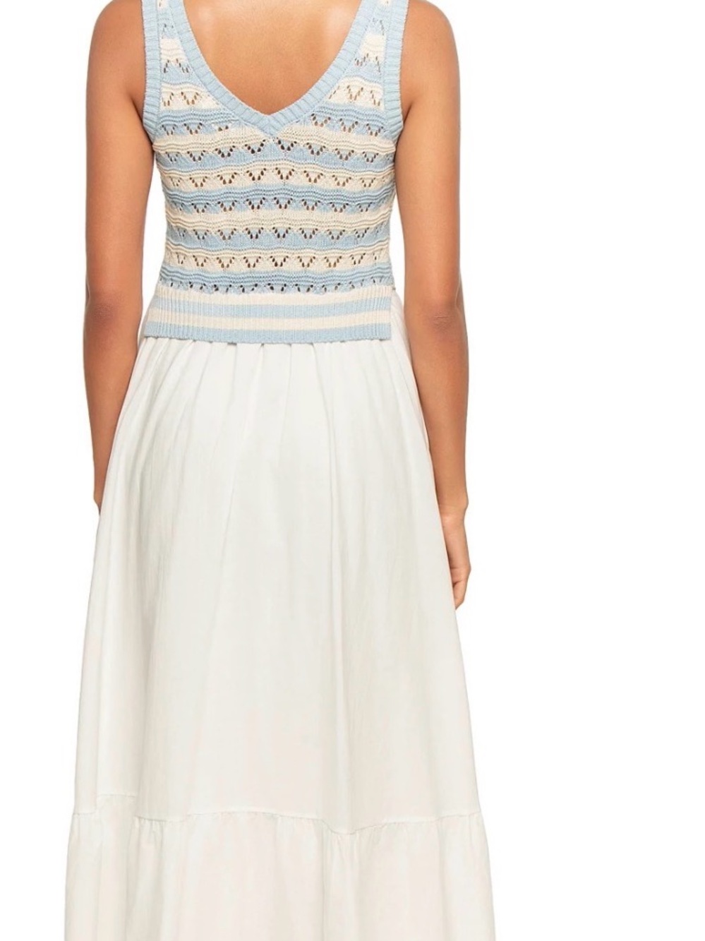 Elan Woven Knit Mix Midi Dress- Size Large - Picture 3 of 5